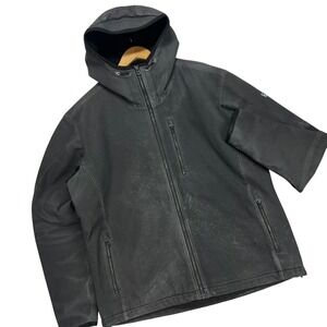 Kuhl Relik Hoody Jacket Mens XL Charcoal Gray Zip Patina Dye Workwear Expedition